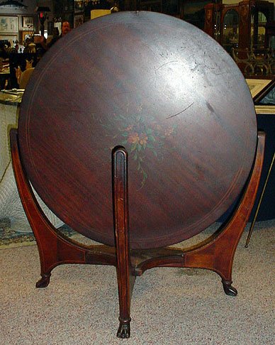19C Hunzinger Double Banded Inlaid Revolving Top T - 4