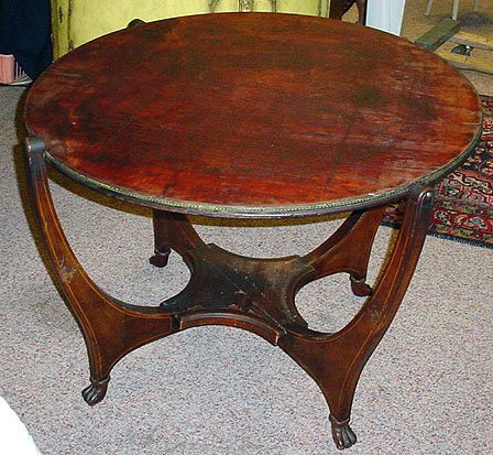 19C Hunzinger Double Banded Inlaid Revolving Top T - 8
