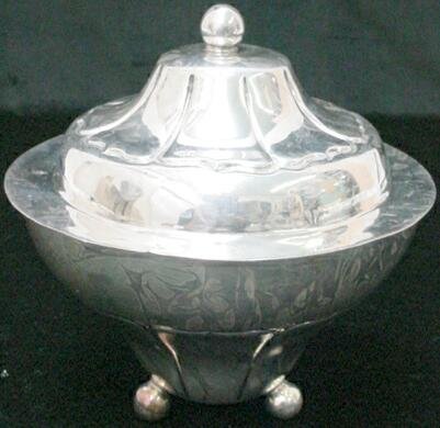 Art Moderne Mexican Sterling Silver Hand Hammered - 10