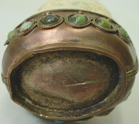 Large Tibetan/Mongolian Snuff Bottle with Carved I - 6