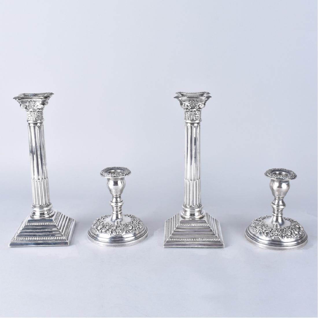 Two Pair Silver Candlesticks (1 of 7)