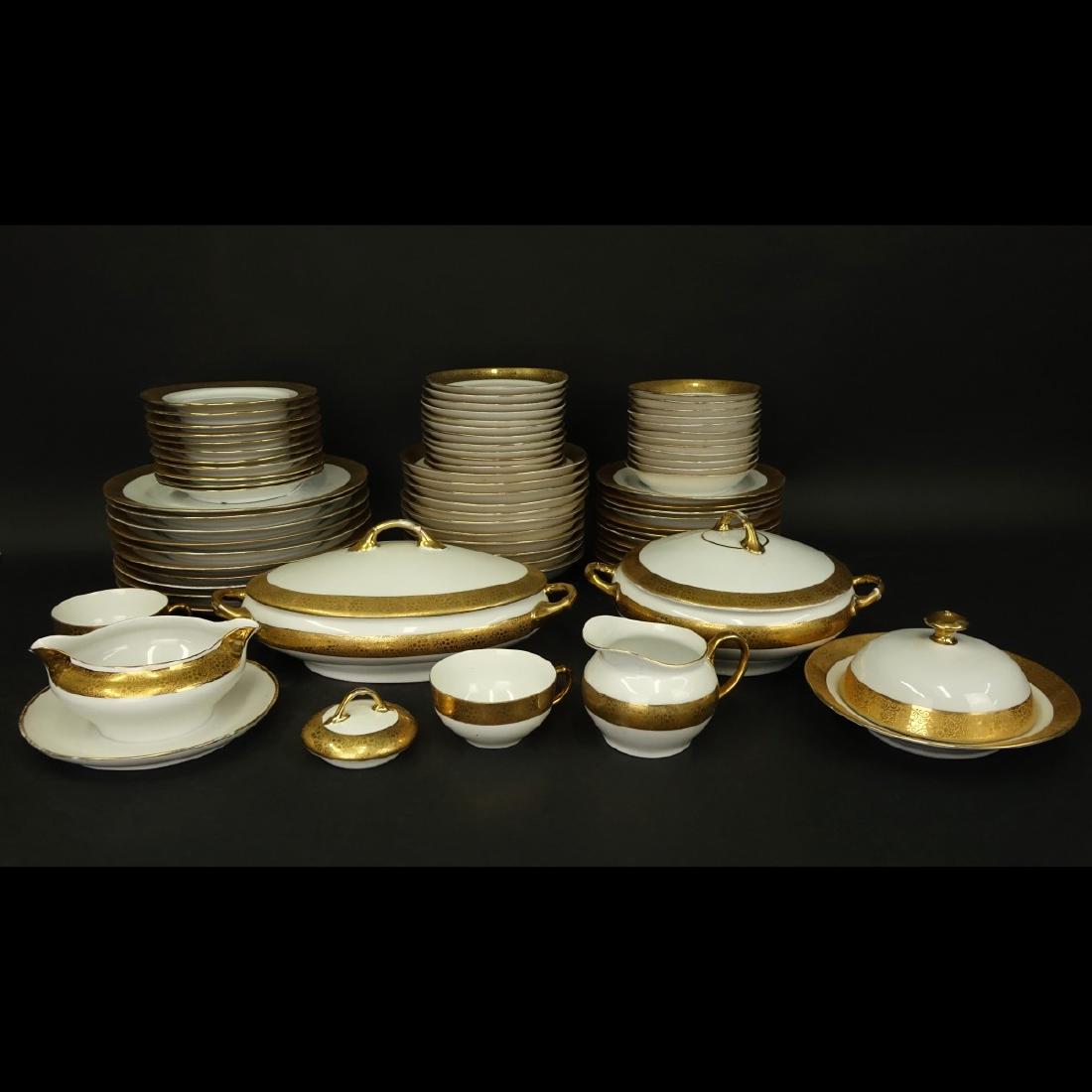 85 Pc Royal LB Bavaria 18K Gold Dinnerware Set (1 of 6)