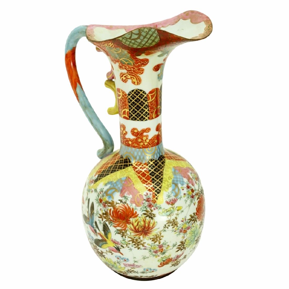 Large Antique Japanese Kutani Porcelain Pitcher (1 of 7)