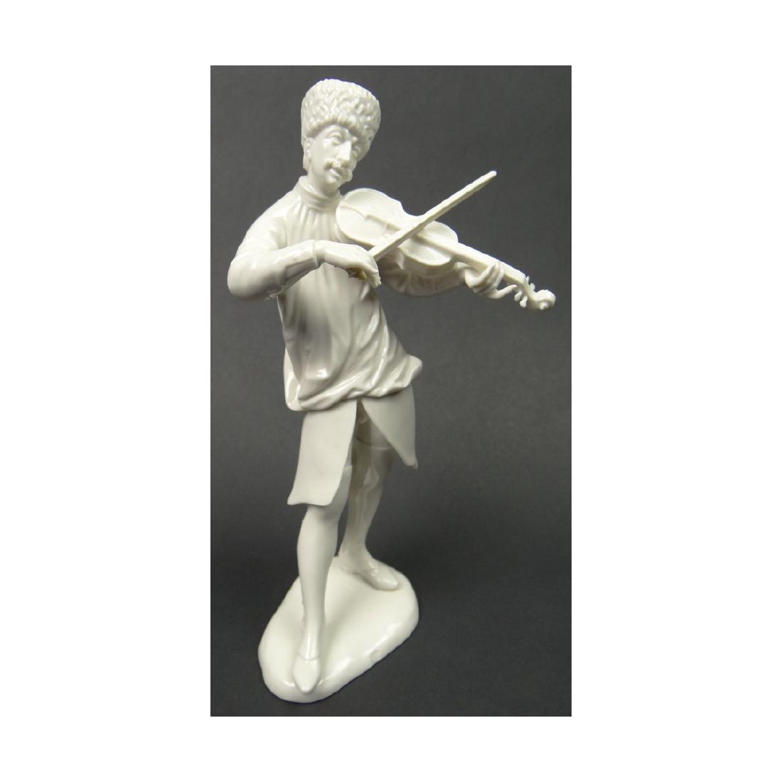 Nymphenburg Porcelain Figure of a "Violinist". Signed (1 of 9)