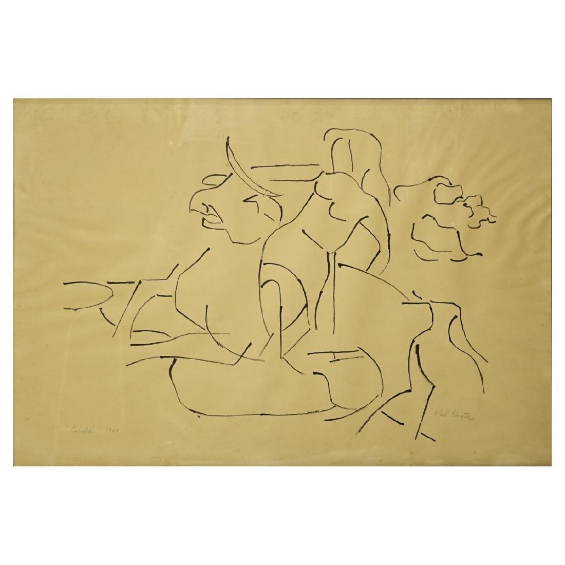 Karl Knaths (1891 - 1971) Ink on Paper (1 of 7)