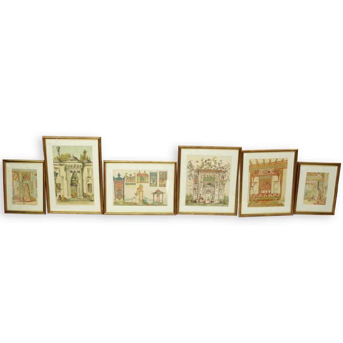 Six (6) French School Lithograph Prints (1 of 4)