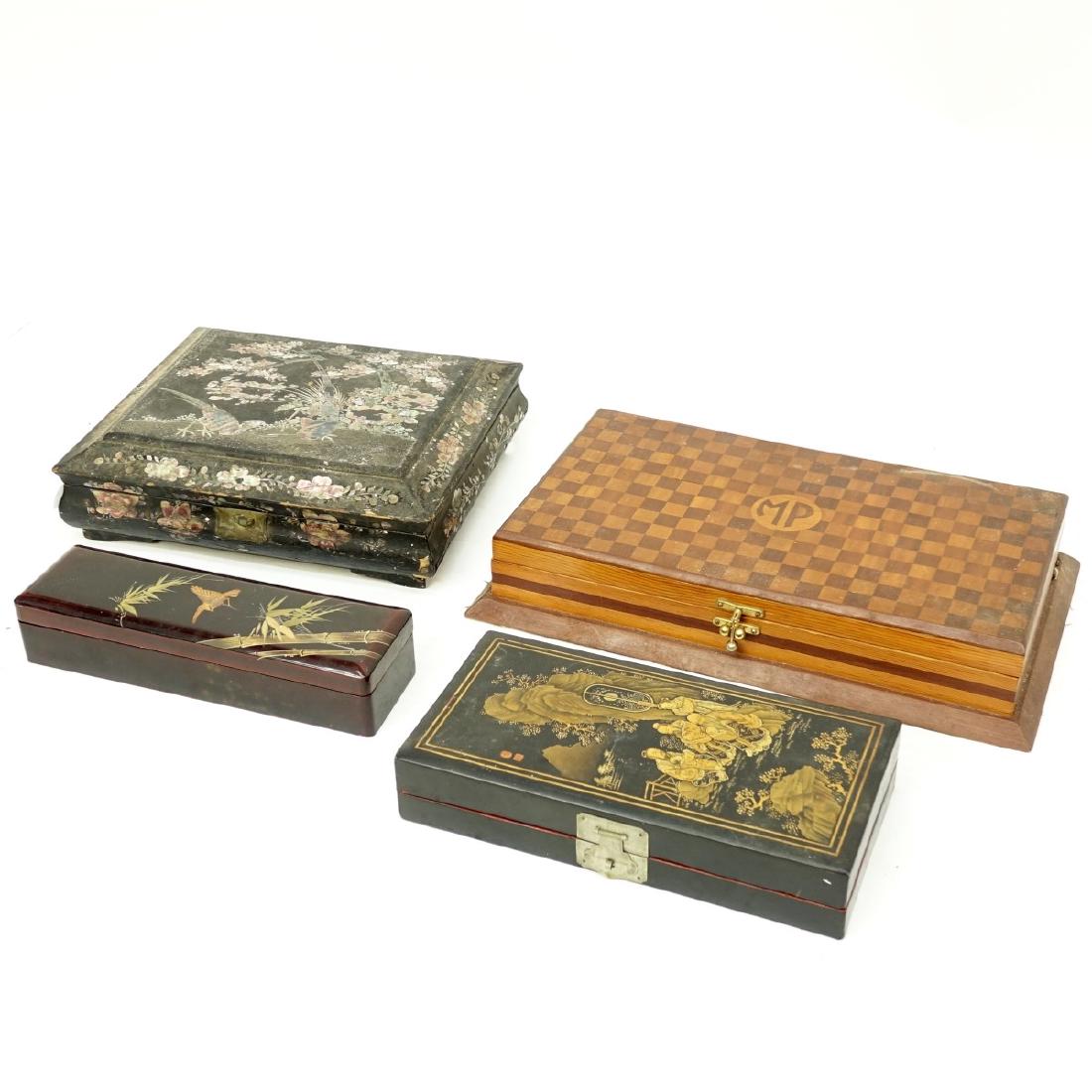 Four Vintage Wooden Boxes (1 of 4)