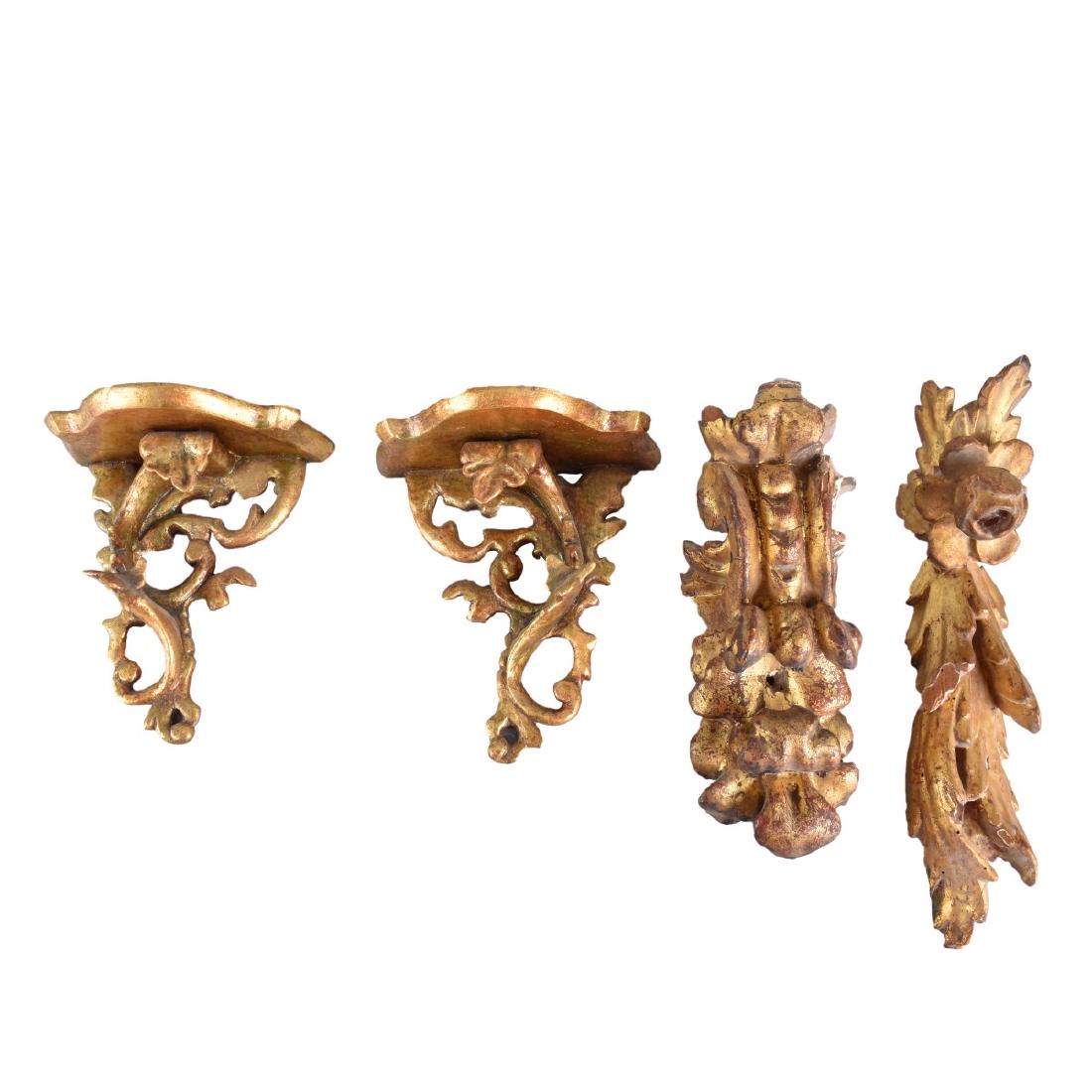 Four Gilt Wood Brackets (1 of 4)