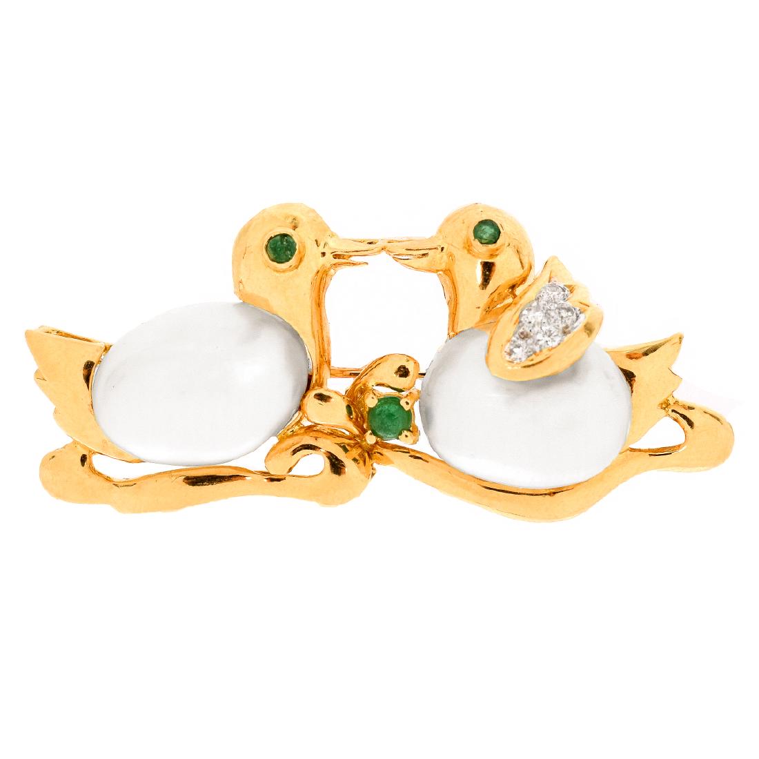 South Sea Pearl and 18K Brooch (1 of 6)