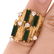 Retro Tourmaline, Diamond and 18K Ring - 6