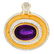 Amethyst, Diamond and 18K Pendant