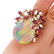 Vintage Opal, Ruby, Diamond and 18K Ring - 7