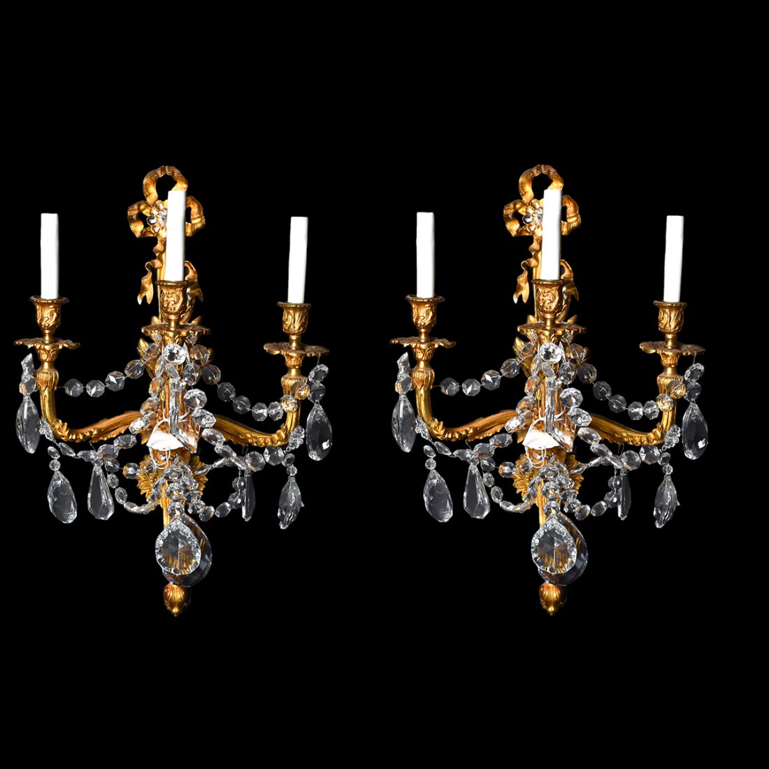 Pair Gilt Bronze Sconces (1 of 4)
