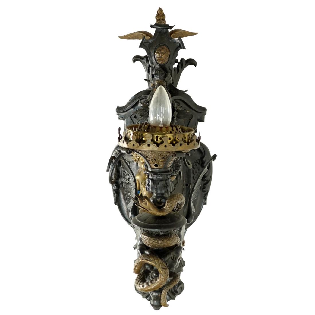 Bronze Angel Dragon Sconce (1 of 8)