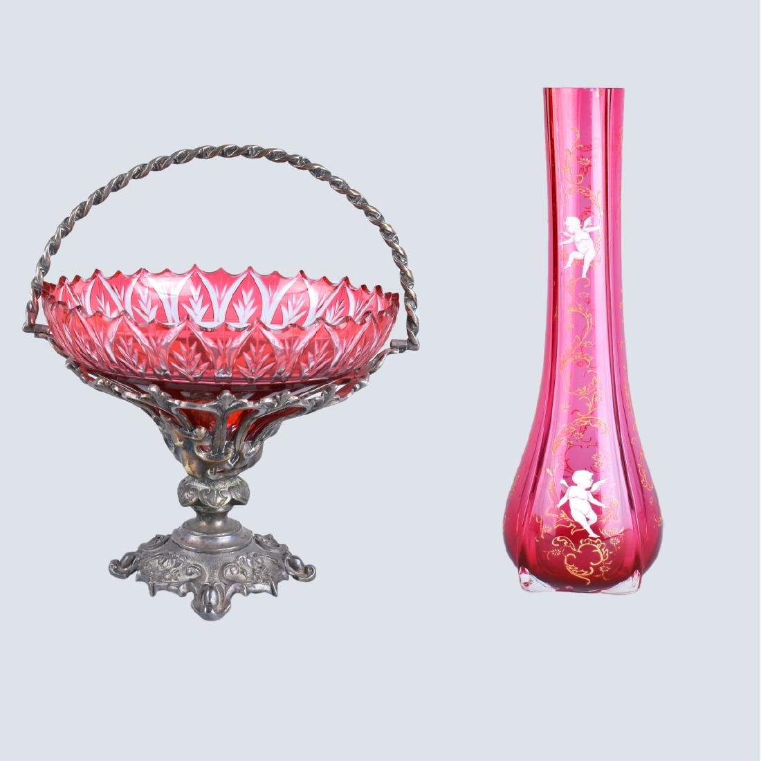 Cranberry Glass Lot (1 of 4)