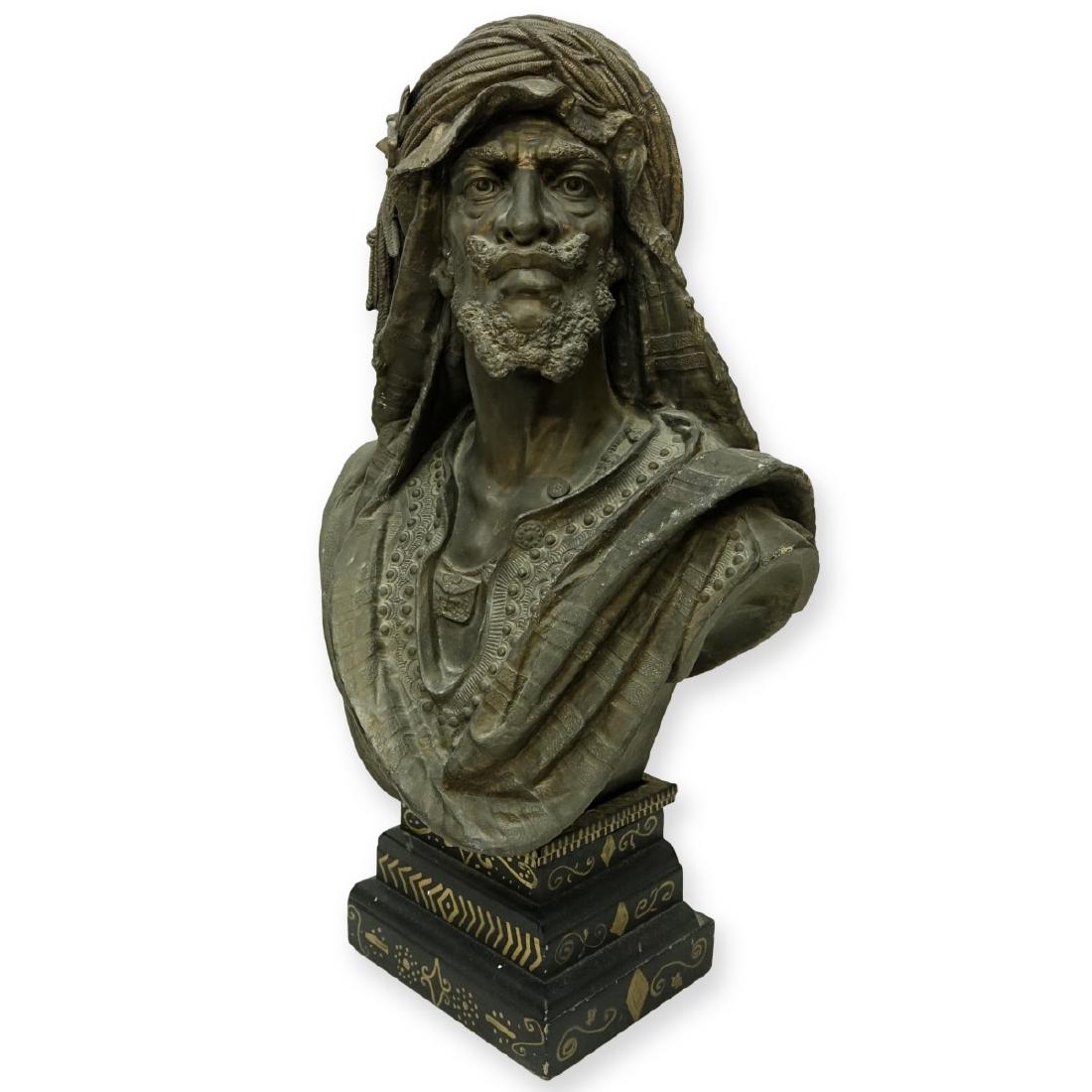 19th Century French Spelter Arab Bust Figure (1 of 6)