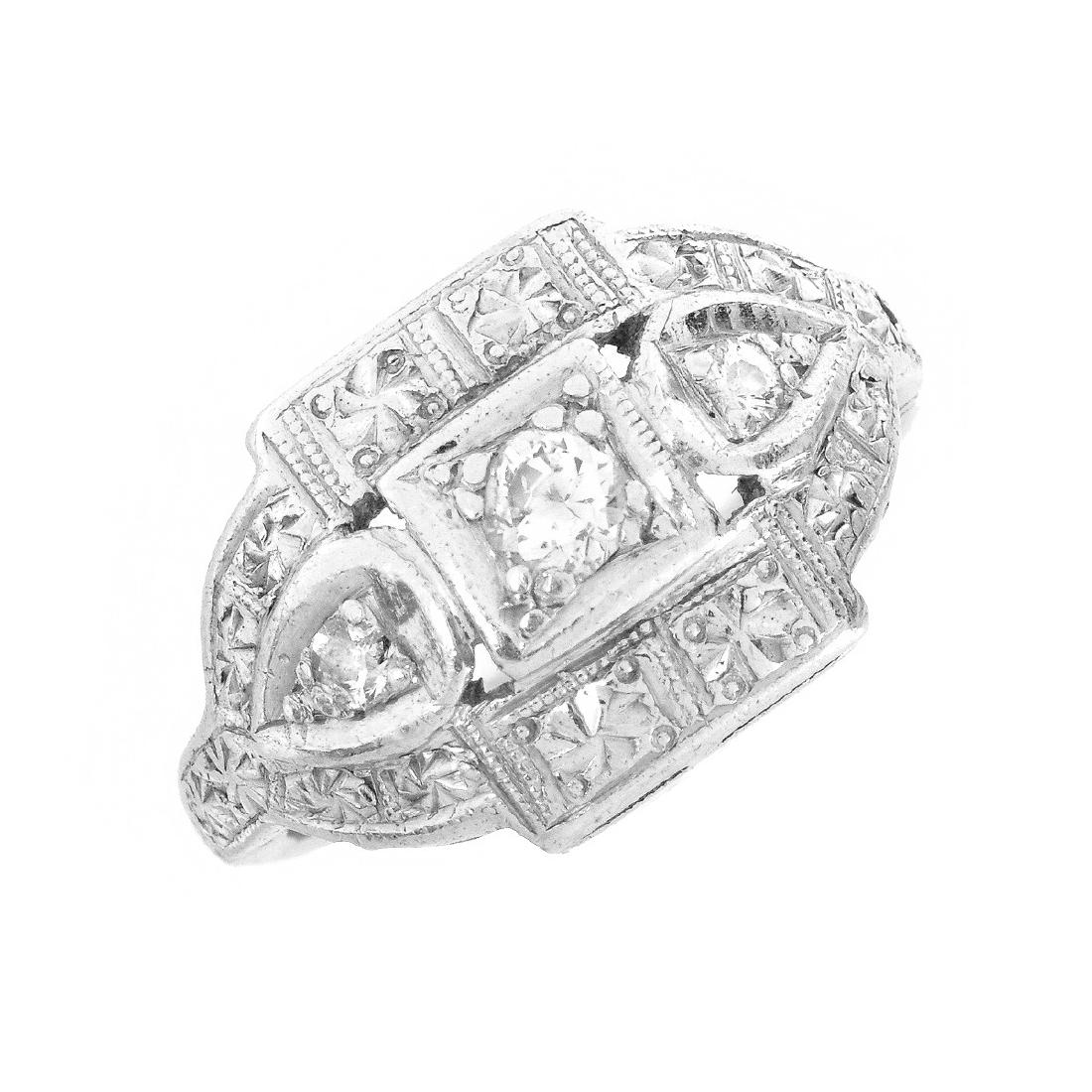 Art Deco Diamond and Platinum Ring (1 of 6)