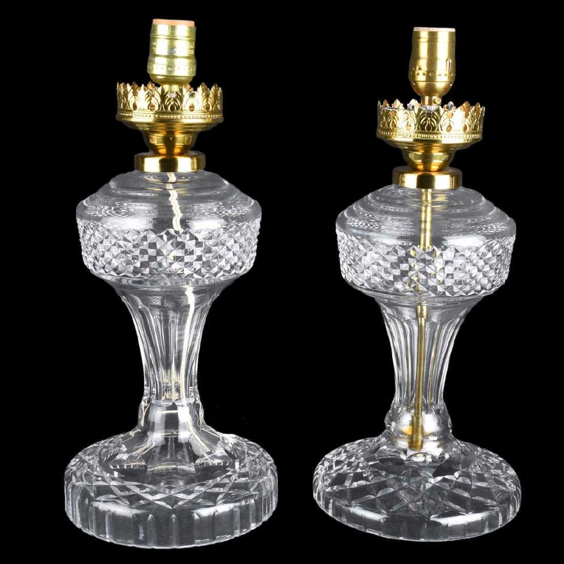 Two Waterford Hurricane Lamps (1 of 4)