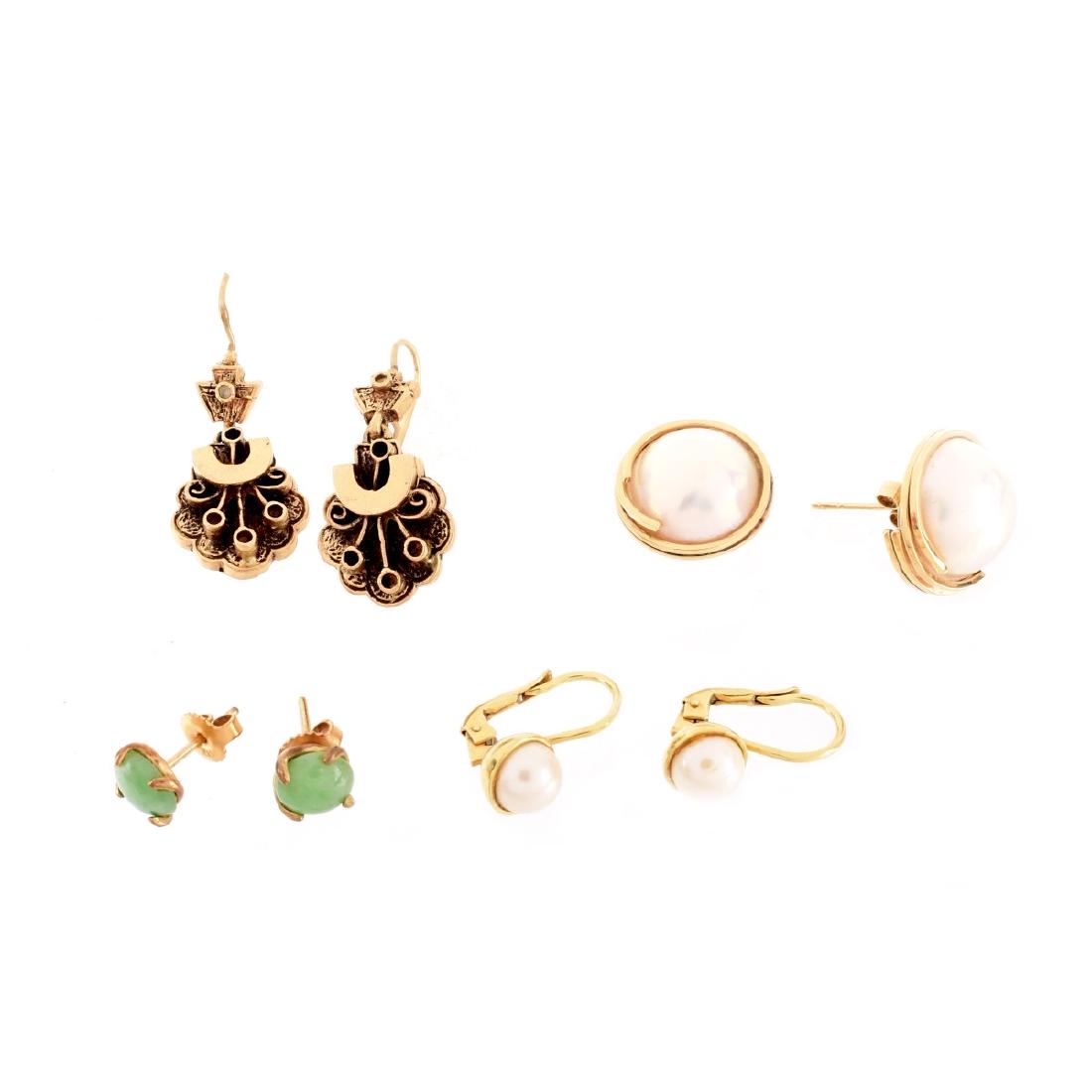 Four Pair of Vintage Gold Earrings (1 of 2)