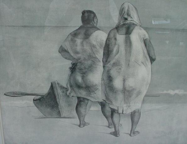 Francisco Zuiga Mexican Lithograph Mujeres Frente - 2