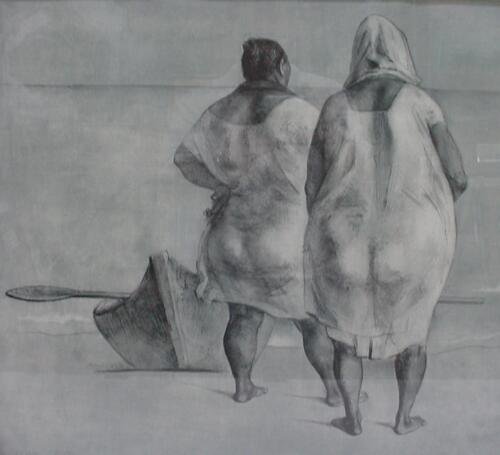 Francisco Zuiga Mexican Lithograph Mujeres Frente - 4