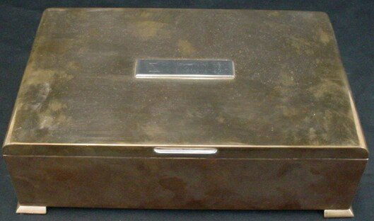 Silvercrest Bronze Cedar Lined Humidor. Signed Gen: Silvercrest Bronze Cedar Lined Humidor. Signed Genuine Silvercrest Bronze with Logo and #507-36. Very Good to Excellent Condition. Measures 3-1/4 Inches Tall, 11 Inches Wide and 6-7/8 Inches Depth. Sh
