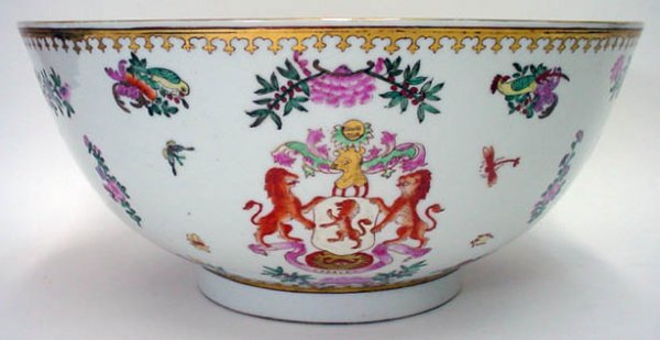 Large 19/20th Century Samson France Armorial Punch - 2
