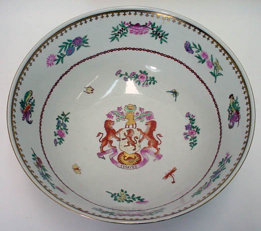 Large 19/20th Century Samson France Armorial Punch - 3