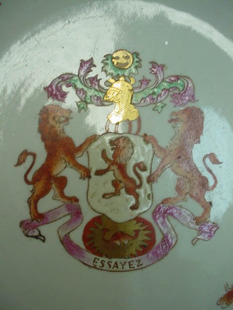 Large 19/20th Century Samson France Armorial Punch - 4