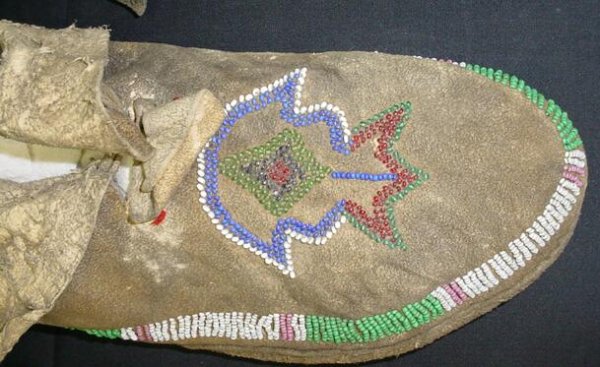 Pr Native American Indian Mens Moccasins Cheyenne - 4