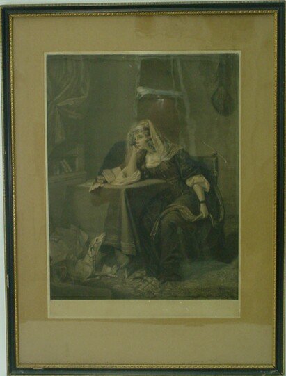 John Raphael Smith British (1752-1812) Mezzotint E: John Raphael Smith British (1752-1812) Mezzotint Engraving "Albina" Unsigned. Good Condition. Measures 22 Inches by 16 Inches, Frame Measures 31-1/4 Inches by 23-1/4 Inches. Shipping $200.00 (estimate