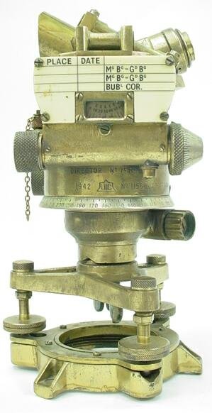 UIC Signed & Dated 1942 Brass Theodolite / Sextant - 2
