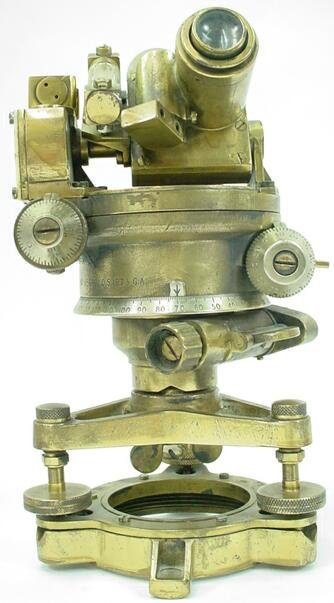 UIC Signed & Dated 1942 Brass Theodolite / Sextant - 4