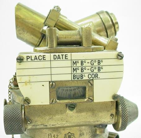UIC Signed & Dated 1942 Brass Theodolite / Sextant - 8
