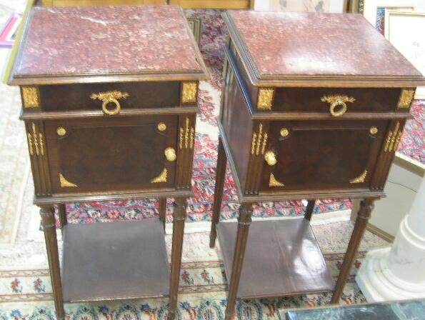 Pr 19C French Bronze Mount Parquetry Inlaid Table - 2