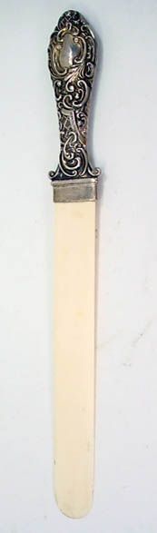 Circa 1900 English Sterling Silver Repousse Handl