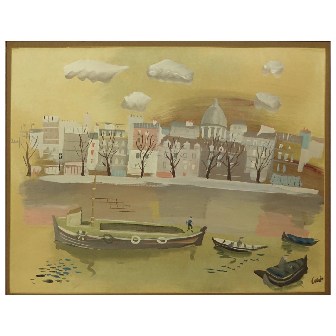 Charles Levier, French (1920 - 2003) Gouache (1 of 6)