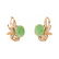 Jade, Diamond and 14K Earrings