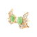 Jade, Diamond and 14K Earrings - 2