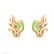 Jade, Diamond and 14K Earrings - 3