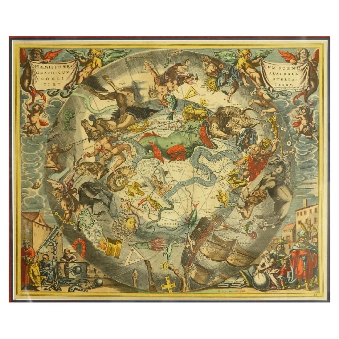 17th Century Hand Colored Copper Engraving (1 of 8)