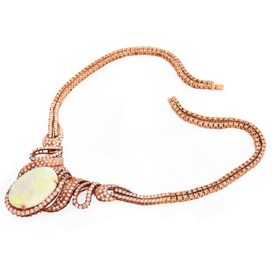 Opal, Diamond and 18K Necklace (1 of 5)