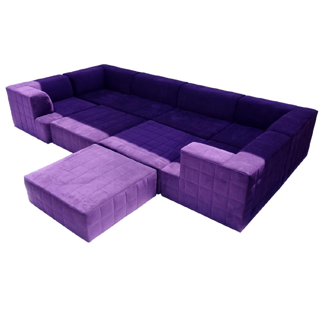9 pc Modern Velvet Sectional Sofa (1 of 6)