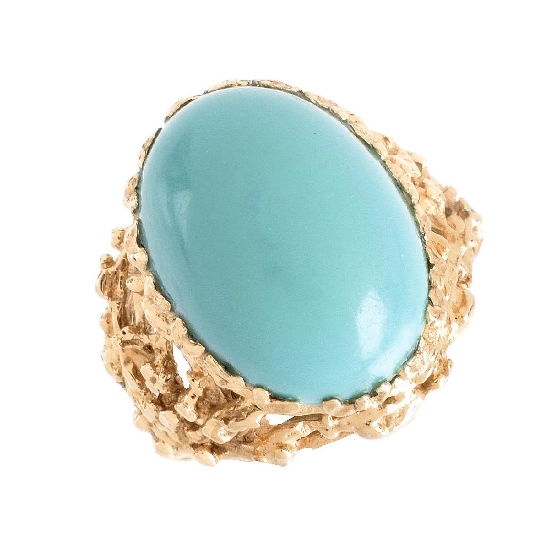 Vintage Persian Turquoise and 14K Ring (1 of 7)