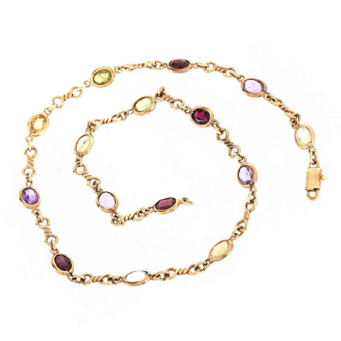 Oritalia Gemstone and 14K Necklace (1 of 6)