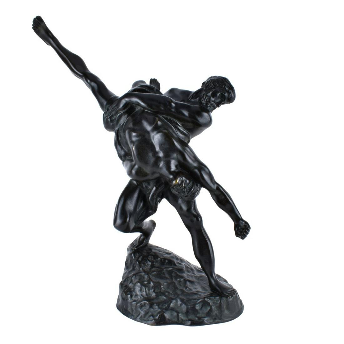 Jef Lambeaux (1852 - 1908) Bronze Sculpture: Jef Lambeaux, Belgian (1852 - 1908) Bronze Sculpture "Les Lutteurs" Signed on Obverse Side. Measures 21" H x 16" W x 13" D. Condition: Good condition Estimate: $400.00 - $600.00 Domestic Shipping: Thi