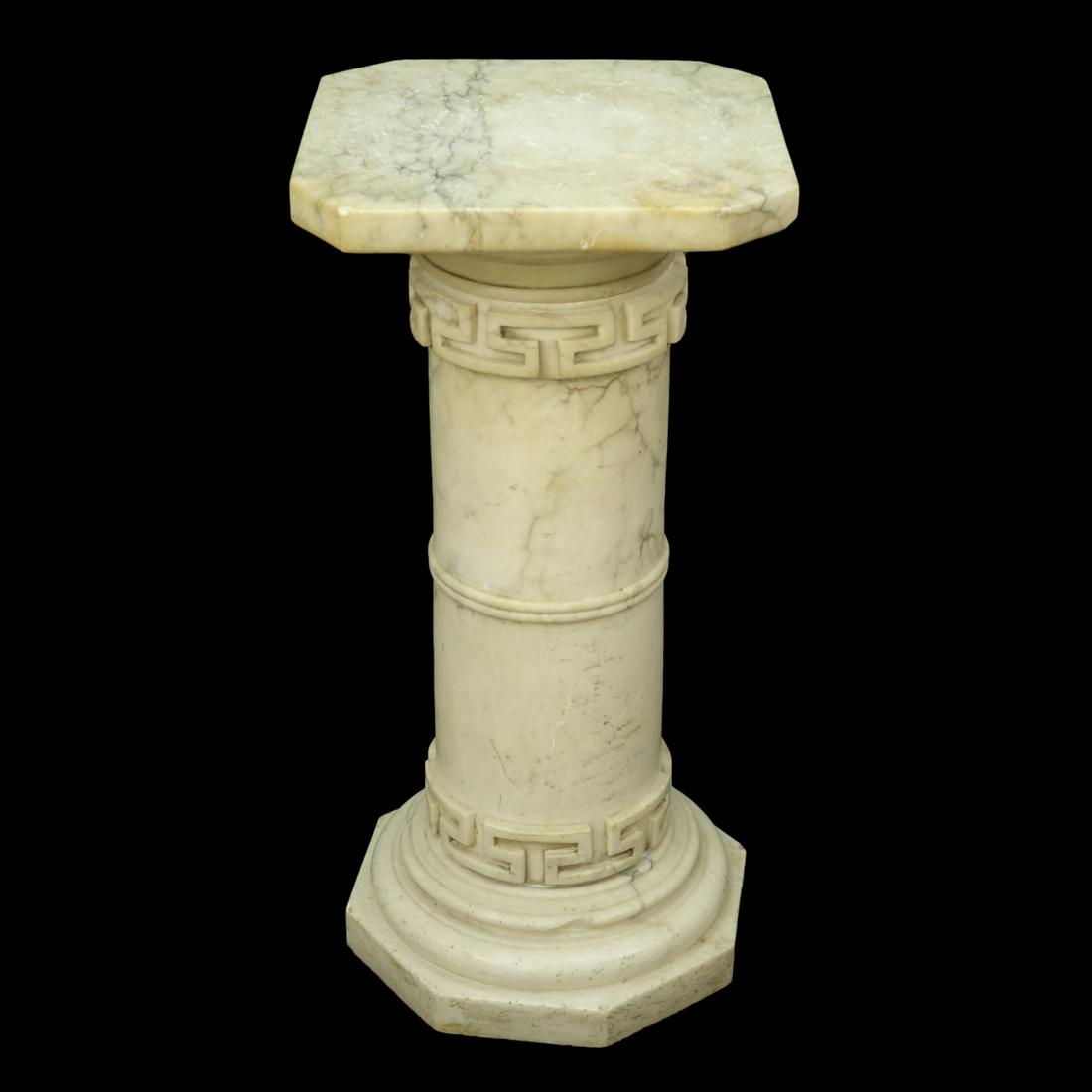 19/20th C. Neoclassical Style Low Marble Pedestal (1 of 3)