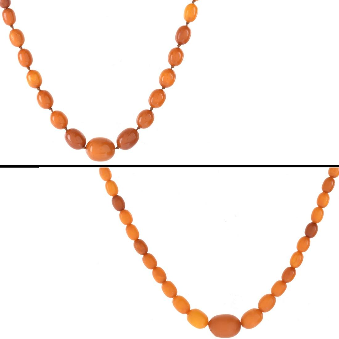 Two Vintage Amber Bead Necklaces (1 of 3)