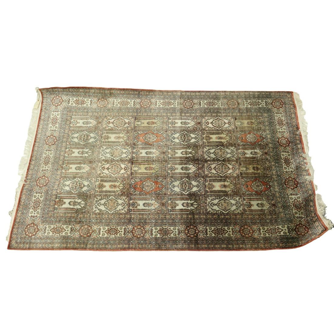 Mid Century Silk and Wool Persian Rug (1 of 3)
