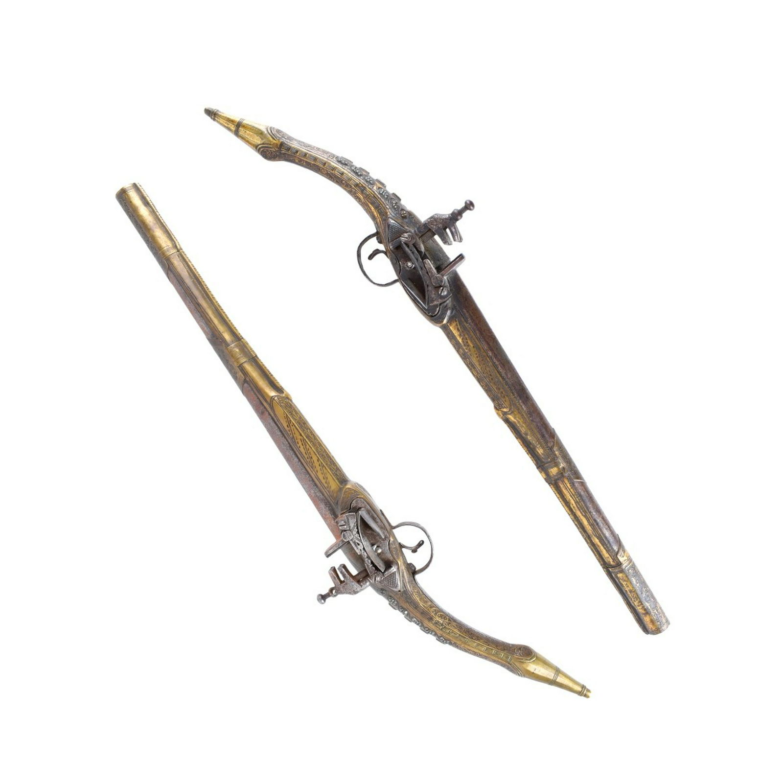 Pair of Ottoman Style Miquelete Lock Pistols (1 of 5)